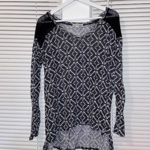 Bethany Mota Aeropostale Black and White Top - Size S